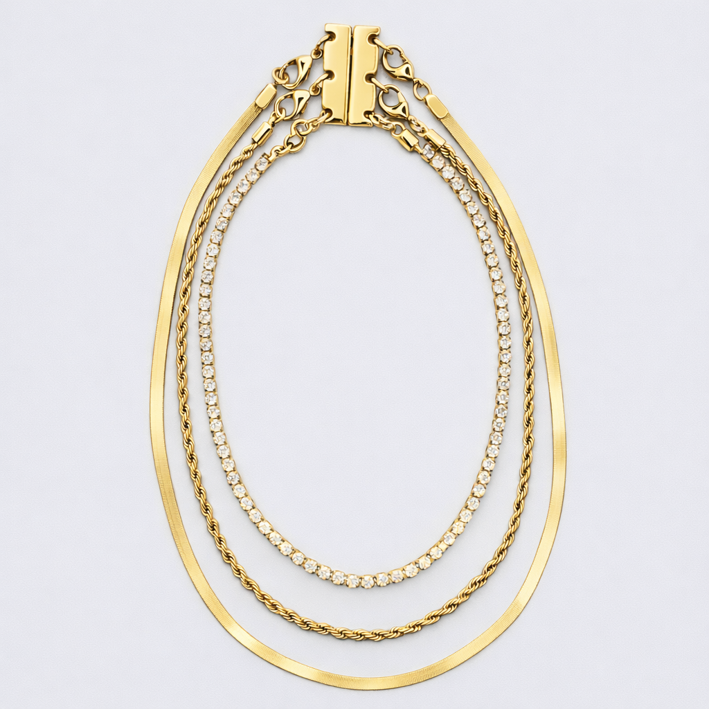 Lucy Necklace Brushed Gold